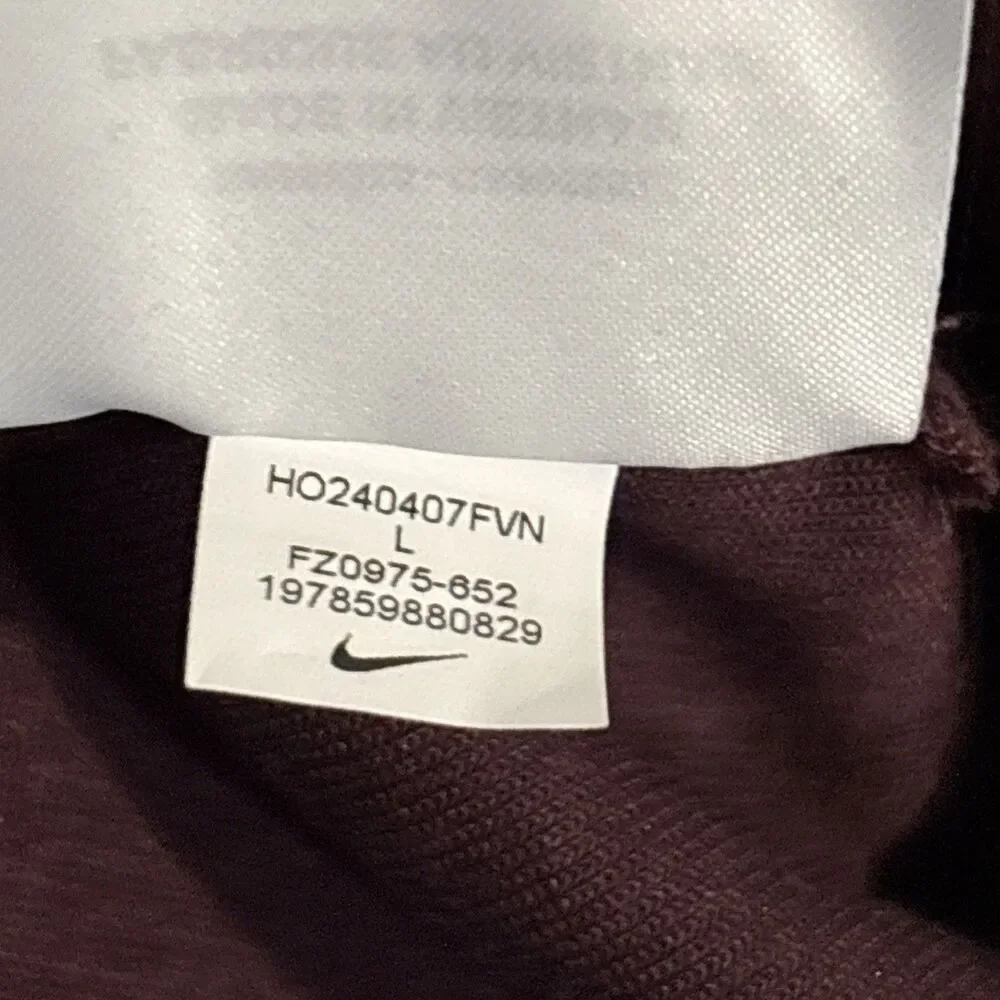 Nike Dri-FIT Primary Fleece UV Performance Joggers Men's Large Burgundy Crush